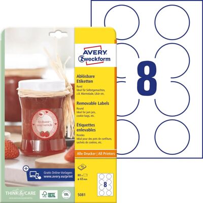Avery Zweckform 5081 Etiquetas redondas - Etiqueta Avery Zweckform 5081 Etiquetas redondas - Etiqueta