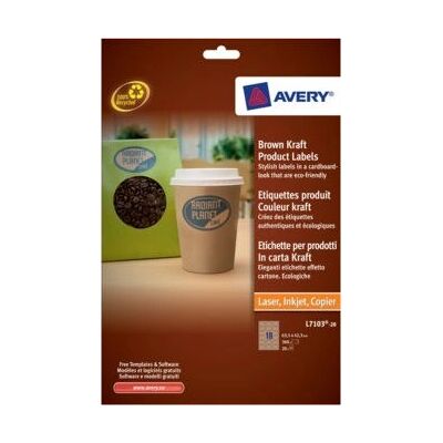 Étiquettes de Produit Kraft Marron Avery - Ovale, 360 Étiquettes Étiquettes de Produit Kraft Marron Avery - Ovale, 360 Étiquettes