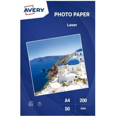 Papier Photo Avery C2898-50X A4 Satin Blanc - Papier Photo Papier Photo Avery C2898-50X A4 Satin Blanc - Papier Photo