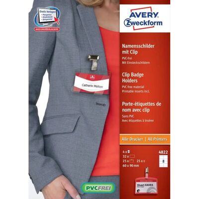 Avery 4822 Non-Adhesive Label - 32 pcs - Rectangular Avery 4822 Non-Adhesive Label - 32 pcs - Rectangular