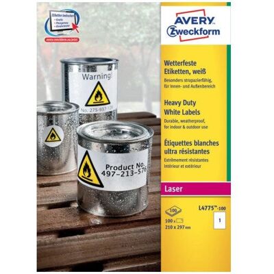 Étiquettes résistantes aux intempéries Avery Zweckform L4775-100 - 100 pcs Étiquettes résistantes aux intempéries Avery Zweckform L4775-100 - 100 pcs