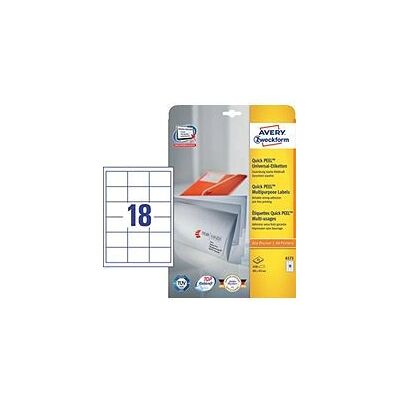 Étiquettes adhésives blanches Avery 6171 - 450 pcs Étiquettes adhésives blanches Avery 6171 - 450 pcs