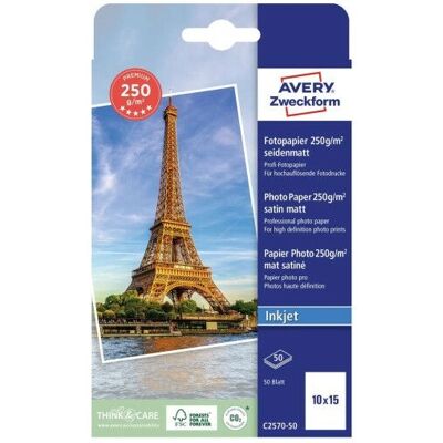 Avery C2570-50 Photo Paper White Semi-gloss - Photo Paper Avery C2570-50 Photo Paper White Semi-gloss - Photo Paper