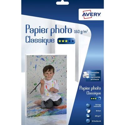 Avery C9431-50 Papier photo A4 Blanc Brillant - Papier photo Avery C9431-50 Papier photo A4 Blanc Brillant - Papier photo