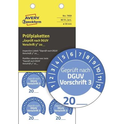 Avery Zweckform Modell 7909 - Ellenőrző Címkék - Kék 30mm Avery Zweckform Modell 7909 - Ellenőrző Címkék - Kék 30mm
