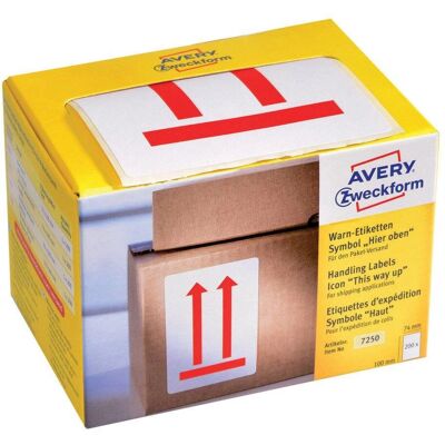 Avery 7250 Selvklebende Advarselslapper - Rektangel, Blå, 74x100mm Avery 7250 Selvklebende Advarselslapper - Rektangel, Blå, 74x100mm