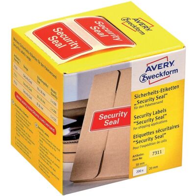 Avery 7311 Sikkerhetsetiketter - Rød Avery 7311 Sikkerhetsetiketter - Rød