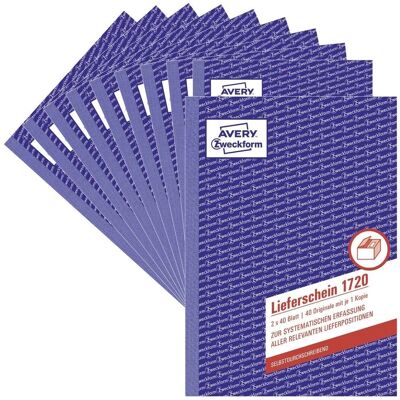 Avery 1720-10 Leveranssedlar - Lieferschein Avery 1720-10 Leveranssedlar - Lieferschein
