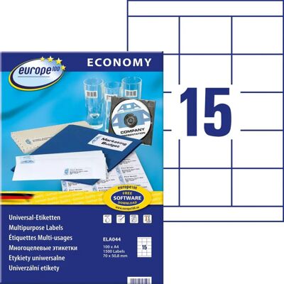 Avery Europe 100 ELA044 Etiquetas Universales - Etiquetas Avery Europe 100 ELA044 Etiquetas Universales - Etiquetas