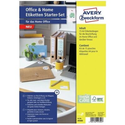 Étiquettes auto-adhésives Avery Modèle 49300 - Blanc, Rond/Rectangulaire, Permanente - Publicité Étiquettes auto-adhésives Avery Modèle 49300 - Blanc, Rond/Rectangulaire, Permanente - Publicité