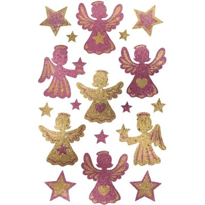 Autocollants de Noël Zdesign 'Ange' - Lot de 10 - Publicité Autocollants de Noël Zdesign 'Ange' - Lot de 10 - Publicité