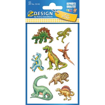 Autocollants Dinosaures pour Enfants - 3 Feuilles, Pack de 10 - Publicité Autocollants Dinosaures pour Enfants - 3 Feuilles, Pack de 10 - Publicité