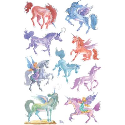 Z-Design - Sticker - 76x120 mm - Einhorn-Motiv - Sticker Z-Design - Sticker - 76x120 mm - Einhorn-Motiv - Sticker