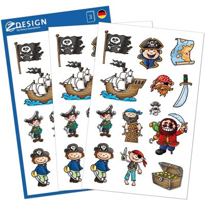 AVERY ZWECKFORM Kid Piraten Papieraufkleber AVERY ZWECKFORM Kid Piraten Papieraufkleber