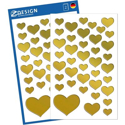 Avery Av-53282 Goldfolie Herzaufkleber - Beschriftungsmaterial Avery Av-53282 Goldfolie Herzaufkleber - Beschriftungsmaterial