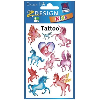 AVERY ZWECKFORM Einhorn Tattoos - 10 Blätter AVERY ZWECKFORM Einhorn Tattoos - 10 Blätter