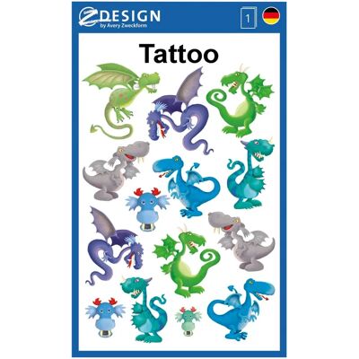 Avery Tattoos 76x120mm Mehrfarbig - Temporäre Tattoos Avery Tattoos 76x120mm Mehrfarbig - Temporäre Tattoos