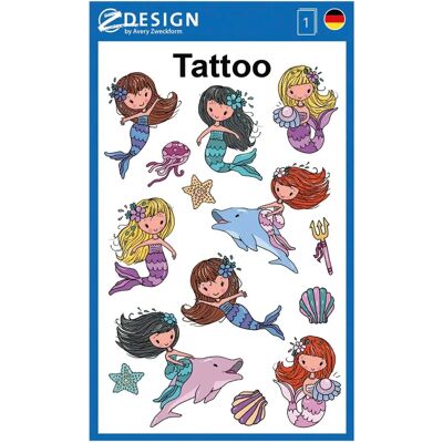 Z-Design - Meerjungfrau - bunt - 14 Aufkleber - Tattoo sheet Z-Design - Meerjungfrau - bunt - 14 Aufkleber - Tattoo sheet