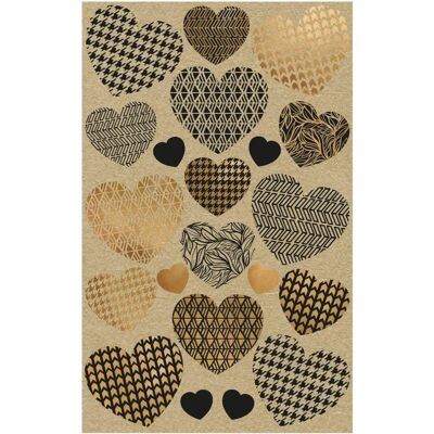 Z-Design - Naturlook Herzen - 21 Motive - 2 Blätter - Sticker-Set Z-Design - Naturlook Herzen - 21 Motive - 2 Blätter - Sticker-Set