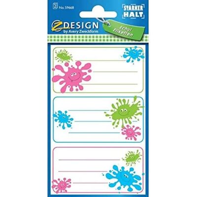 Avery ZDesign Buchetiketten 'Flecken' - Packung 10 Rot Avery ZDesign Buchetiketten 'Flecken' - Packung 10 Rot