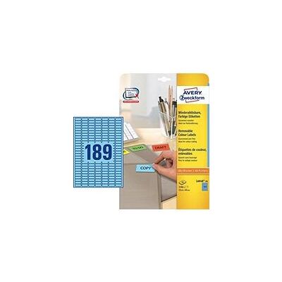 Étiquettes auto-adhésives bleues Avery L6048-20 - 3780 unités Étiquettes auto-adhésives bleues Avery L6048-20 - 3780 unités