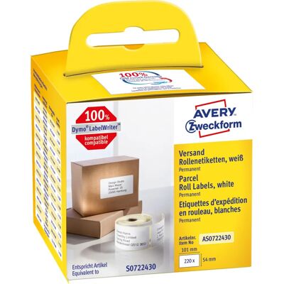 Avery Model AS0722430 - Rectangular Permanent White Labels Avery Model AS0722430 - Rectangular Permanent White Labels