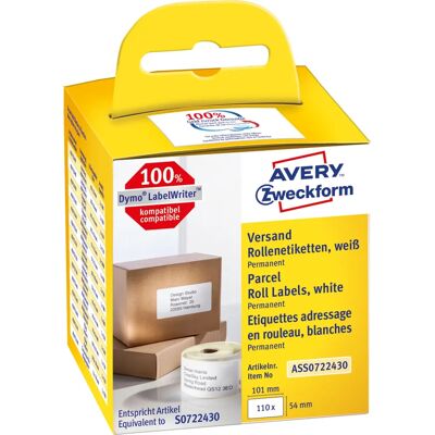 Avery White Rectangle Labels - 110 pcs - Self-Adhesive Avery White Rectangle Labels - 110 pcs - Self-Adhesive
