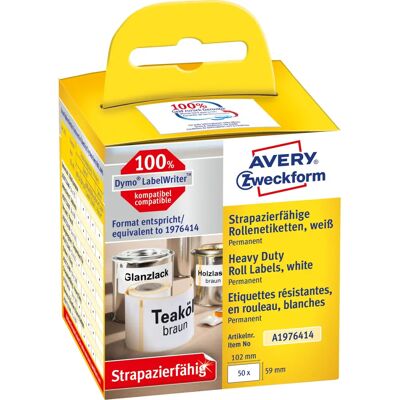 Avery A1976414 White Weather-Resistant Labels - Labels Avery A1976414 White Weather-Resistant Labels - Labels