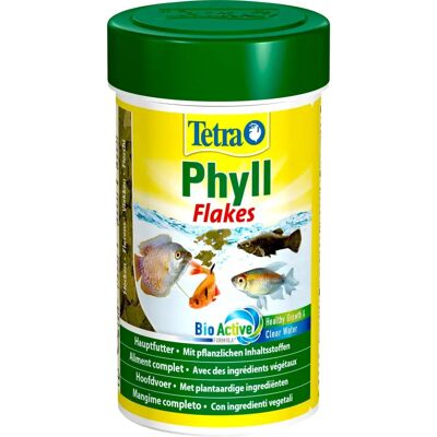 Tetra Phyll 100ml Vegetarisch Visvoer - Tropische Vissen, Essentiële Vezels Tetra Phyll 100ml Vegetarisch Visvoer - Tropische Vissen, Essentiële Vezels