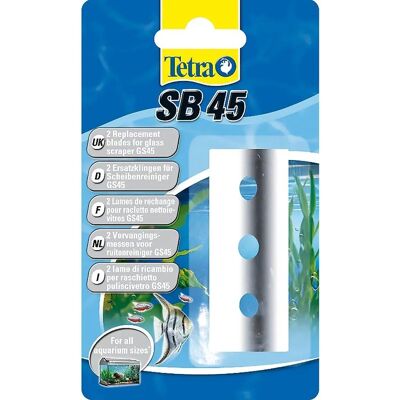 Lame di ricambio per raschietto acquario Tetra GS45 - Confezione da 2 Lame di ricambio per raschietto acquario Tetra GS45 - Confezione da 2