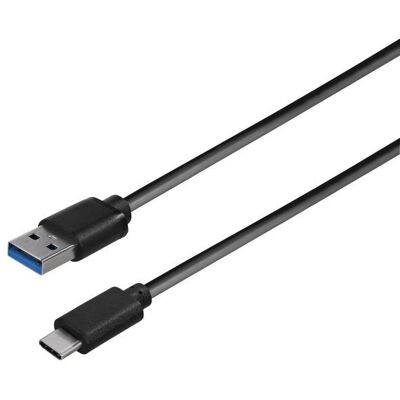 Hapena 3113120202 USB Kabel - USB A auf USB C - 1,8 m - Schwarz Hapena 3113120202 USB Kabel - USB A auf USB C - 1,8 m - Schwarz