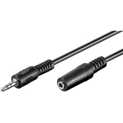 Câble audio Hapena 07125 - 2,5m - Noir - Câble stéréo Câble audio Hapena 07125 - 2,5m - Noir - Câble stéréo