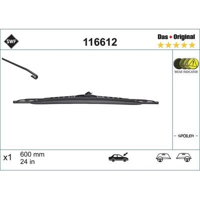 SWF 116612 Scheibenwischer - Mit Spoiler SWF 116612 Scheibenwischer - Mit Spoiler