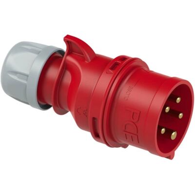 PCE 025-6 - 5 Poles Connector - IP44 - Red - 400V - 32A PCE 025-6 - 5 Poles Connector - IP44 - Red - 400V - 32A