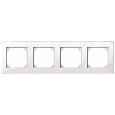 Merten 515419 Wandplatte - 4-fach, Weiß, M-Plan-Serie Merten 515419 Wandplatte - 4-fach, Weiß, M-Plan-Serie