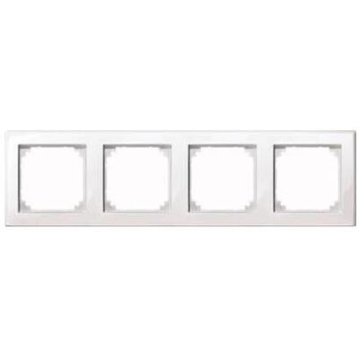 Merten 478419 Wandplatte - 4fach Rahmen - Polarweiß glänzend Merten 478419 Wandplatte - 4fach Rahmen - Polarweiß glänzend