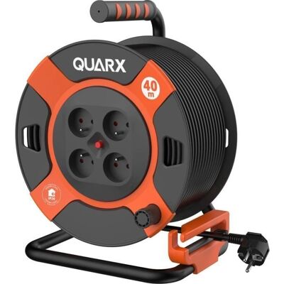 Quarx Enrouleur - 40m, H07RN-F 3G2,5mm², tambour métallique - Enrouleur - Publicité Quarx Enrouleur - 40m, H07RN-F 3G2,5mm², tambour métallique - Enrouleur - Publicité