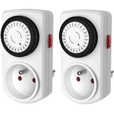 Minuteries mécaniques GAO 3680 W - 48 programmes - Blanc - Programmateur - Publicité Minuteries mécaniques GAO 3680 W - 48 programmes - Blanc - Programmateur - Publicité