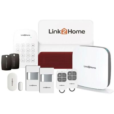 Link2home Secure Wi-Fi Zigbee Smart Wireless 10 Piece Home Alarm Kit - Home Security Link2home Secure Wi-Fi Zigbee Smart Wireless 10 Piece Home Alarm Kit - Home Security
