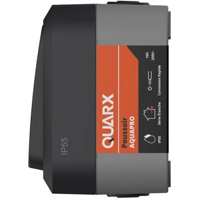 QUARX - Aqua Pro - IP55 - 250V 10A - Prise électrique - Publicité QUARX - Aqua Pro - IP55 - 250V 10A - Prise électrique - Publicité