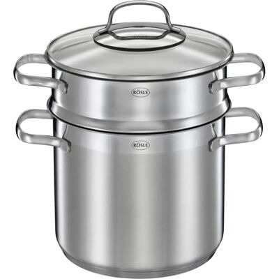 RÖSLE ELEGANCE Pasta Pot - 5L, Ø 20cm, 24cm high, with insert RÖSLE ELEGANCE Pasta Pot - 5L, Ø 20cm, 24cm high, with insert