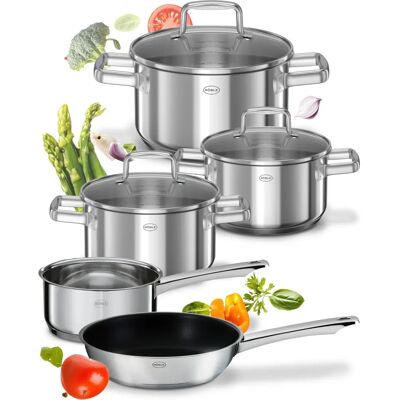 RÖSLE Modell - 5-teiliges Kochgeschirr-Set in Edelstahl - Kochen RÖSLE Modell - 5-teiliges Kochgeschirr-Set in Edelstahl - Kochen