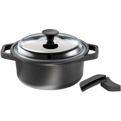 RÖSLE CADINI Recycled Aluminum Cooking Pot - 20cm, Black - Induction RÖSLE CADINI Recycled Aluminum Cooking Pot - 20cm, Black - Induction