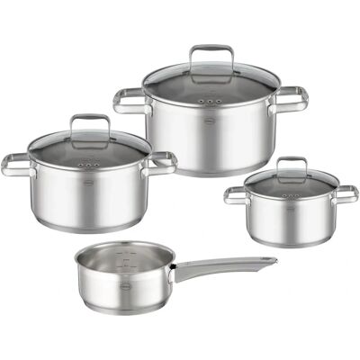 Ensemble de casseroles RÖSLE CHARM - Acier inoxydable, induction, lave-vaisselle - Publicité Ensemble de casseroles RÖSLE CHARM - Acier inoxydable, induction, lave-vaisselle - Publicité