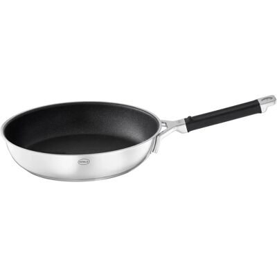 Padella in Acciaio Inox di Alta Qualità RÖSLE - 24cm - Nero e Argento Padella in Acciaio Inox di Alta Qualità RÖSLE - 24cm - Nero e Argento