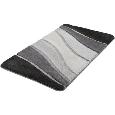 Tapis de Bain Ocean de Meusch - Rectangulaire, Motif d'Ondes, Gris Tapis de Bain Ocean de Meusch - Rectangulaire, Motif d'Ondes, Gris