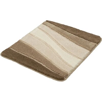 Meusch Ocean Grau Badematte - Rechteck, Wellen, Hoch-Tief Muster - Badteppich Meusch Ocean Grau Badematte - Rechteck, Wellen, Hoch-Tief Muster - Badteppich