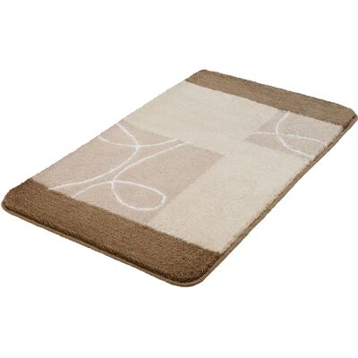 Tapis de bain rectangulaire Curly Taupe de Meusch - Tapis de bain Tapis de bain rectangulaire Curly Taupe de Meusch - Tapis de bain
