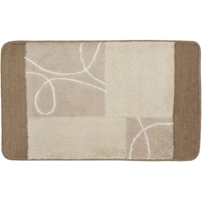 MEUSCH Curly Taupe Rektangulär Badmatta - Modern design MEUSCH Curly Taupe Rektangulär Badmatta - Modern design