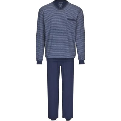 Ammann Herren Blau Langarm V-Ausschnitt Schlafanzug Ammann Herren Blau Langarm V-Ausschnitt Schlafanzug